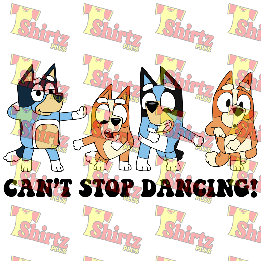 Bluey Cant Stop Dancing Digital Prints