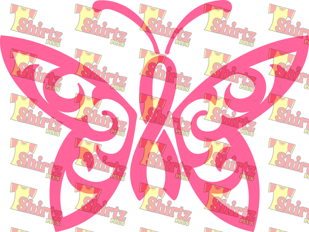 Breast Cancer Ribbon Butterfly Digital Prints