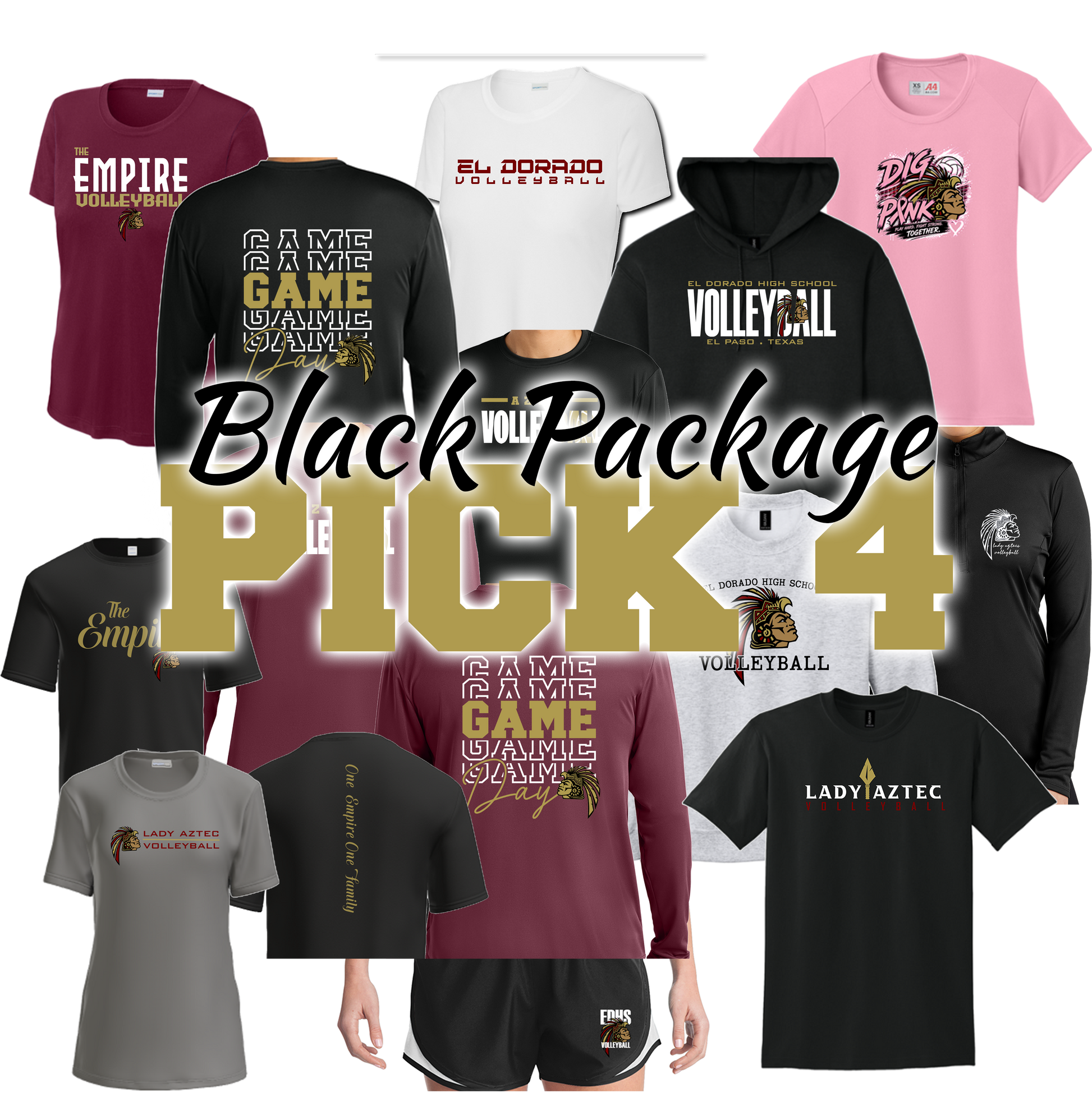 EDHS Black Volleyball Package