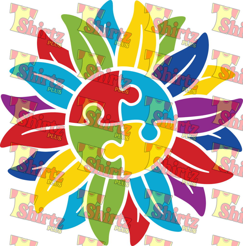 Autism Awareness Flower Digital Prints