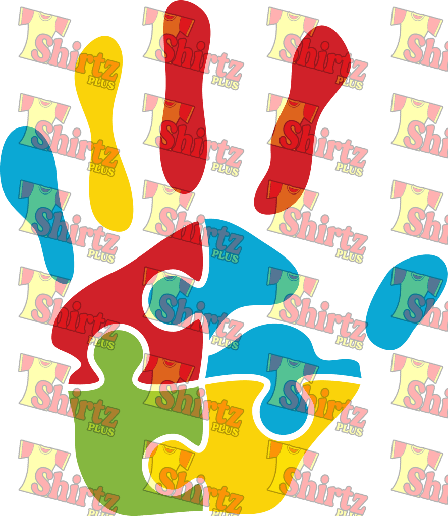 Autism Awareness Handprint Digital Prints
