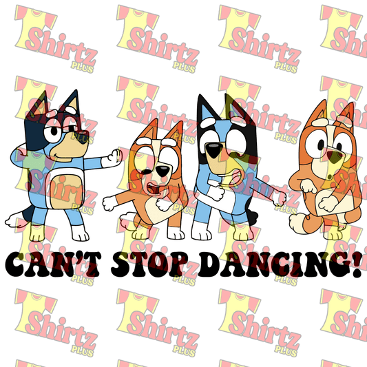 Bluey Cant Stop Dancing Digital Prints