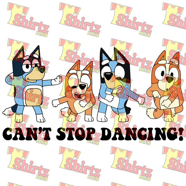 Bluey Cant Stop Dancing Digital Prints