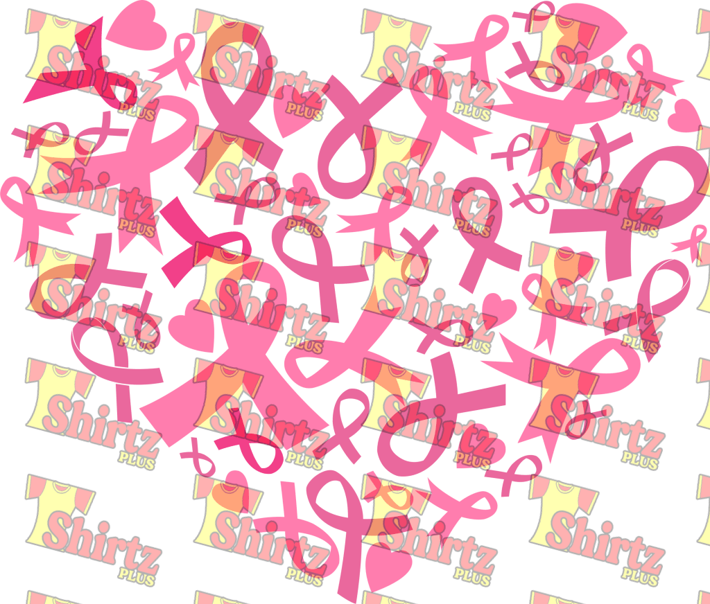 Cancer Ribbon Heart Digital Prints