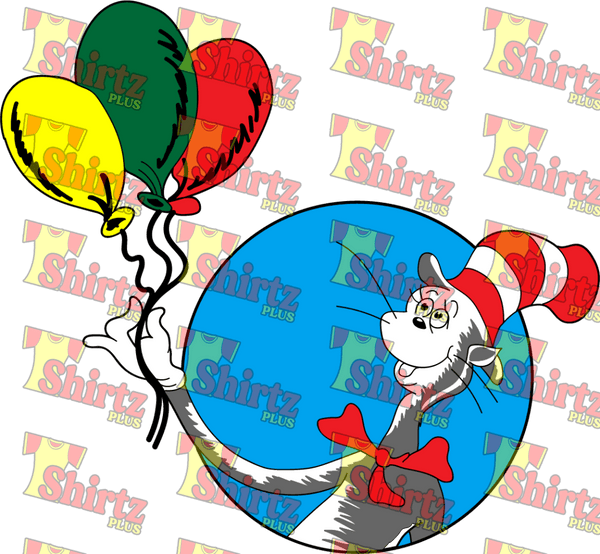 Cat In The Hat Balloons Digital Prints