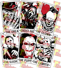 Horror Movie Tarot Card Digital Prints