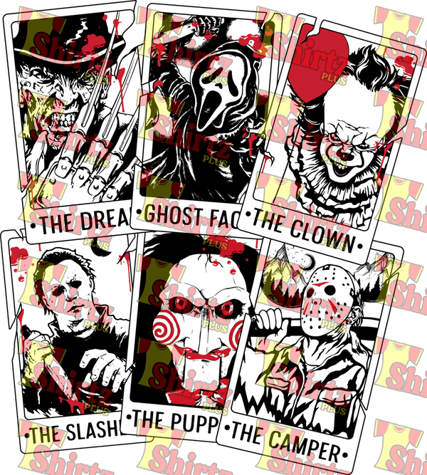 Horror Movie Tarot Card Digital Prints