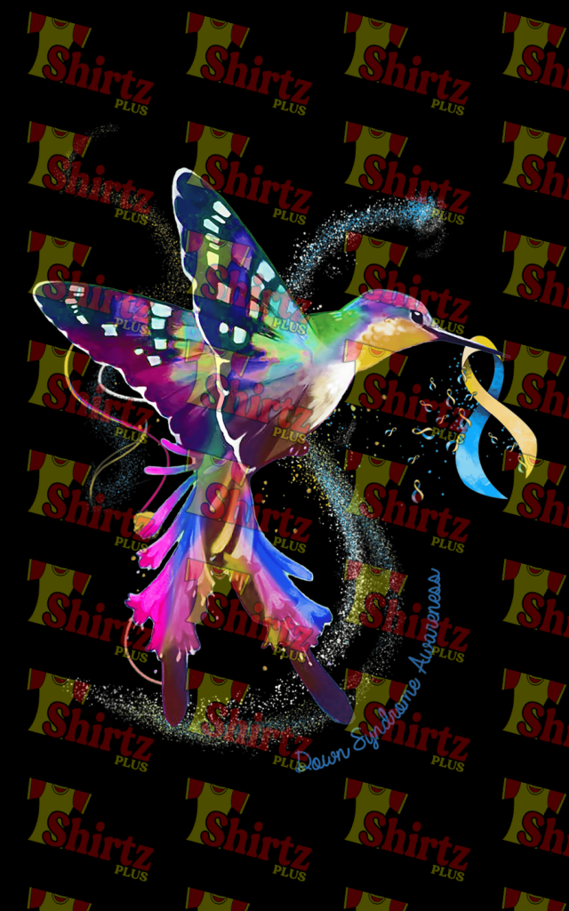 Hummingbird Blue Ribbon Idd Syndrome Awareness Digital Prints